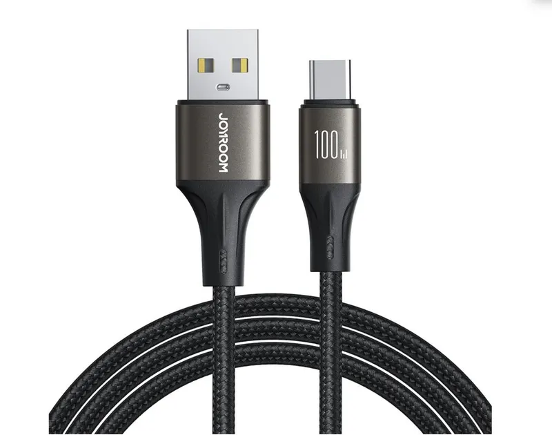 Alternativ bild 0 för Joyroom USB-A till USB-C kabel 100W, 1,2m - Svart