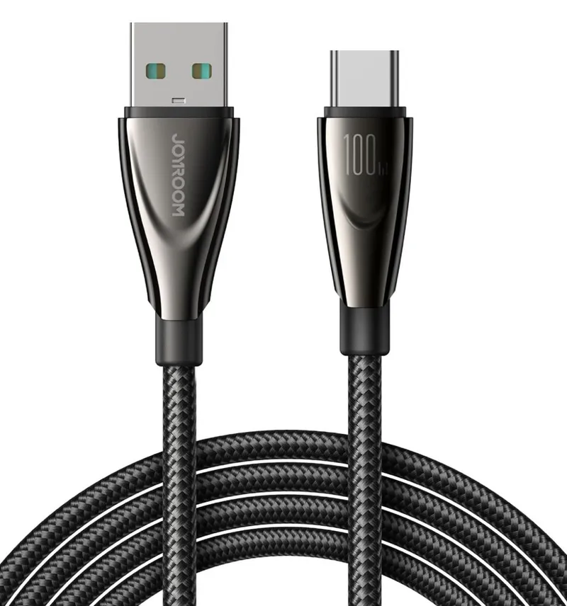 Alternativ bild 0 för Joyroom USB-A till USB-C kabel 100W 1,2m - Svart