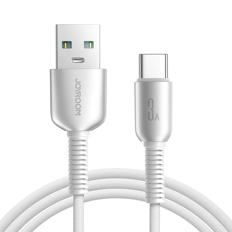 Alternativ bild 0 för Joyroom USB-A till USB-C-kabel Snabbladdning 3A, 1,2m - ljusgrå