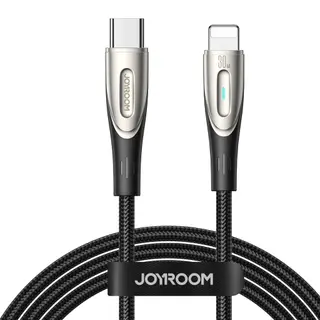 Produktfoto för Joyroom USB-C till Lightning-kabel Snabbladdning 30W, 1,2m - Svart