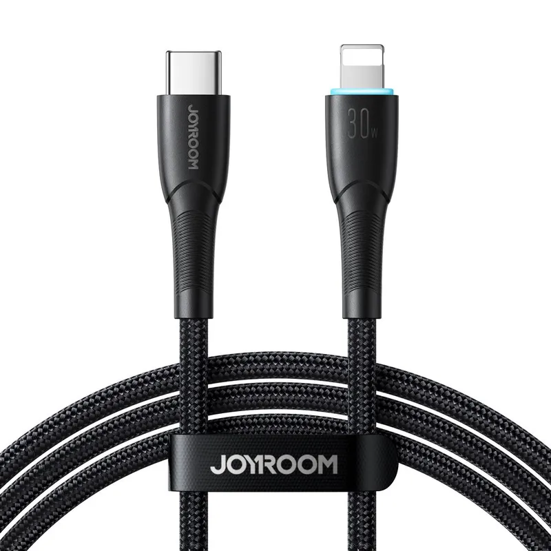 Alternativ bild 0 för Joyroom USB-C till Lightning-kabel Snabbladdning 30W, 1m - Svart