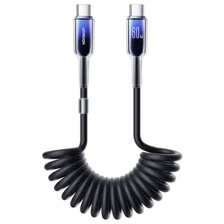 Produktfoto för Joyroom USB-C till Lightning Utgragbar Kabel Snabbladdning 30W, 1,5m - Svart