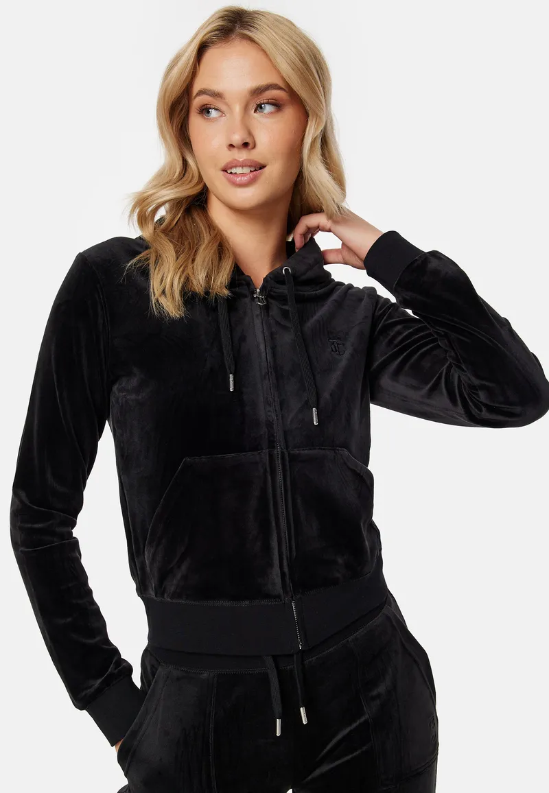 Alternativ bild 0 för Juicy Couture Robertson Classic Velour Hoodie Black L