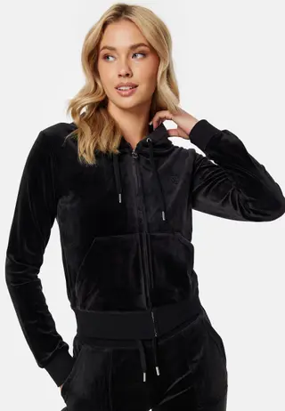 Produktfoto för Juicy Couture Robertson Classic Velour Hoodie Black XXS