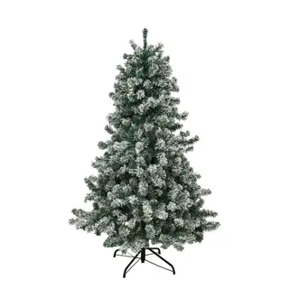 Produktfoto för Julgran konstgjord PVC FROST m/sne, klass B+, 180x118 cm m/LED NORDIC WINTER (780-162)