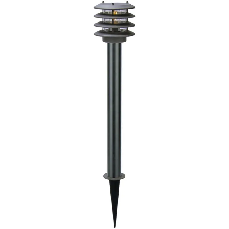 Bild 1 för Jupiter Pollare, grå, 62 cm, 12 volt AC, 3 watt LED, IP65, rundstrålande spridning, varmvitt ljus.