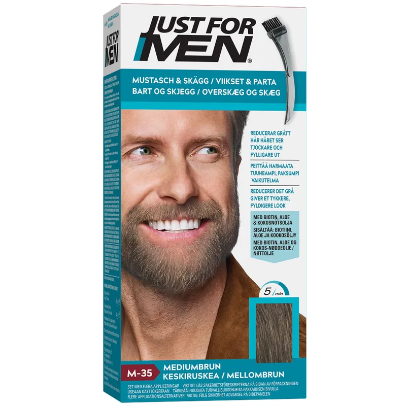 Bild 2 för Just For Men Skäggfärg Medium Brown