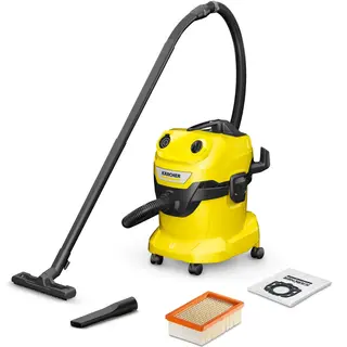 Produktfoto för Kärcher WD 4 V-20/5/22, 1000 W, Trummdammsugare, Torr&våt, Utan påse, 20 l, Tyg