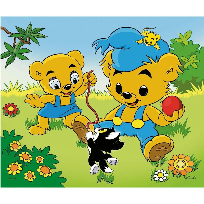 Bild 2 för KÄRNAN Träpussel Bamse 6 bitar