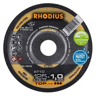 Produktfoto för Kapskiva XT10 125x1,0x22,23mm Rhodius