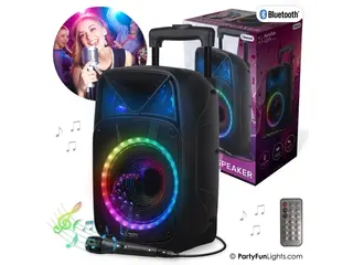 Produktfoto för Karaoke partyhögtalare med handtag och hjul