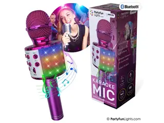 Produktfoto för Karaokemikrofon med högtalare - Rosa