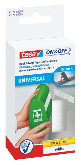 Produktfoto för KARDBORRBAND TESA SVART 20MMX1M | Beijerbygg Byggmaterial