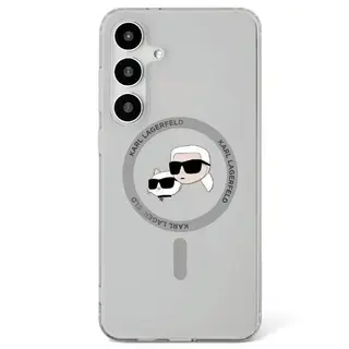 Produktfoto för Karl Lagerfeld Button Karl &amp  Choupette Heads Tryckt Logo MagSafe fodral Samsung Galaxy S25 Plus svart
