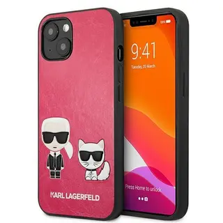 Produktfoto för Karl Lagerfeld iPhone 13 Mini Skal Ikonik Karl & Choupette - Fuchsia