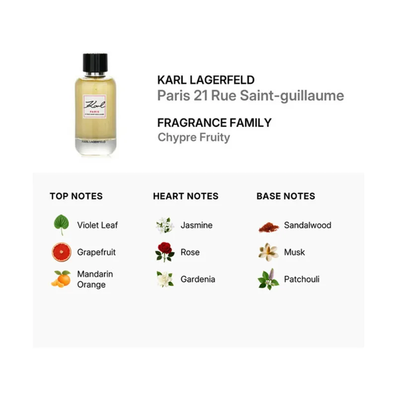 Bild 4 för Karl Lagerfeld   Paris 21 Rue Saint-Guillaume Eau de Parfum 100 ml