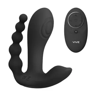 Produktfoto för Kata - Pulse Wave & Vibrating Double Penetration Vibrator - Black