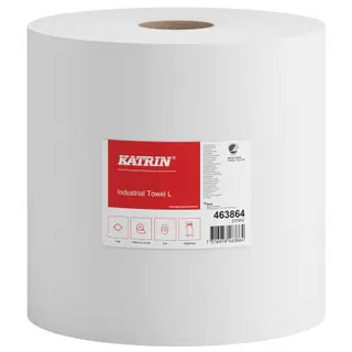 Produktfoto för KATRIN Industritorkrulle Large 1230m 1-lager, naturvit