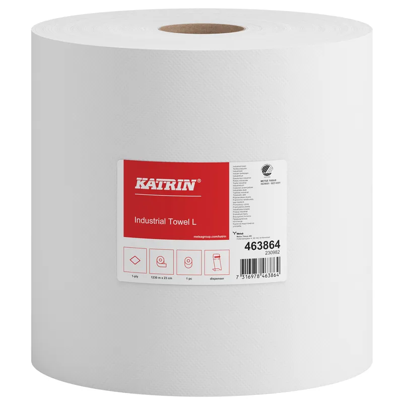 Alternativ bild 0 för KATRIN Industritorkrulle Large 1230m 1-lager, naturvit