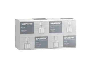 Produktfoto för KATRIN Pappershandduk Plus C-Fold 2-lagers vit