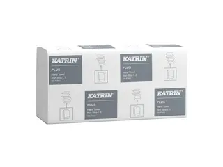 Produktfoto för KATRIN Pappershandduk Plus W-vikt Non Stop L 3-lagers vit