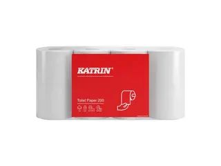 Produktfoto för KATRIN Toalettpapper 200 2-lager vit
