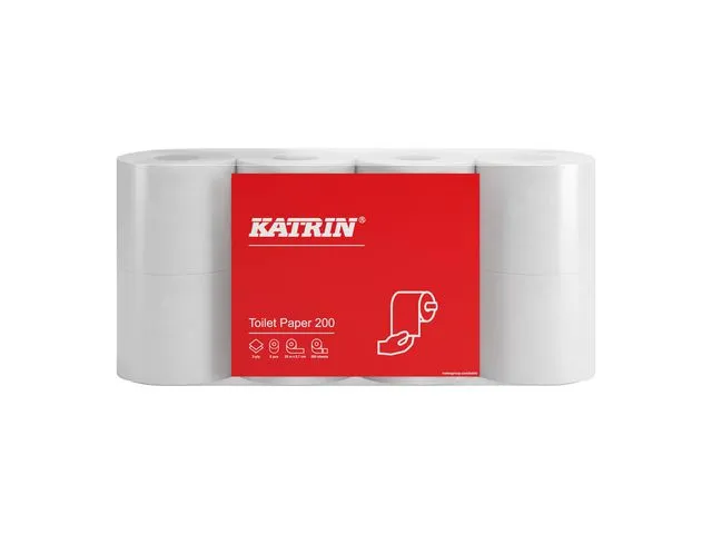 Alternativ bild 0 för KATRIN Toalettpapper 200 2-lager vit