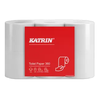 Produktfoto för KATRIN Toalettpapper 360 2-lagers, 360 ark