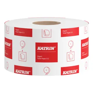 Produktfoto för KATRIN Toalettpapper Gigant S2, 2-lagers, 1600 ark, 100 mm, vit