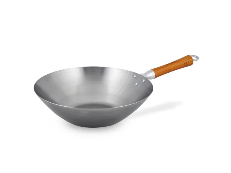 Alternativ bild 0 för Ken Hom WOK CLASSIC CARBON, Rund, Wokpanna, Rostfritt stål, Kolstål, Keramiska, gas, halogen, Induktion, Trä