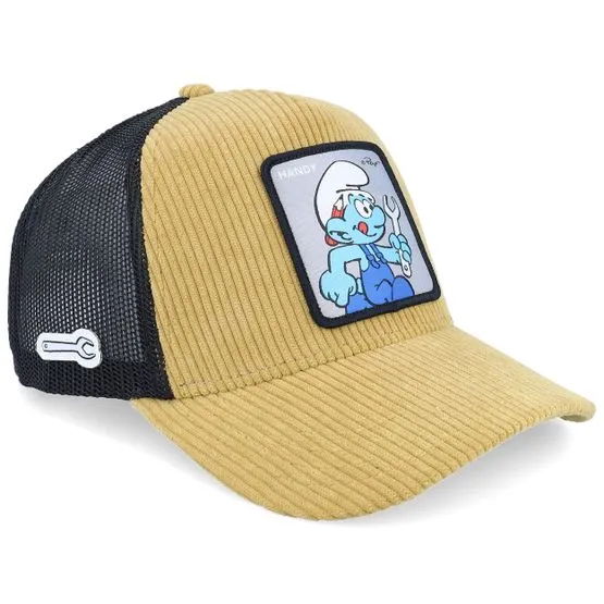 Bild 2 för Keps - Capslab Smurfs Handy Trucker (beige/svart) (Storlek: One size)