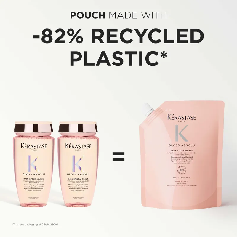Bild 2 för Kérastase Gloss Absolu Bain Hydra-Glaze Shampoo Refill - 500 ml
