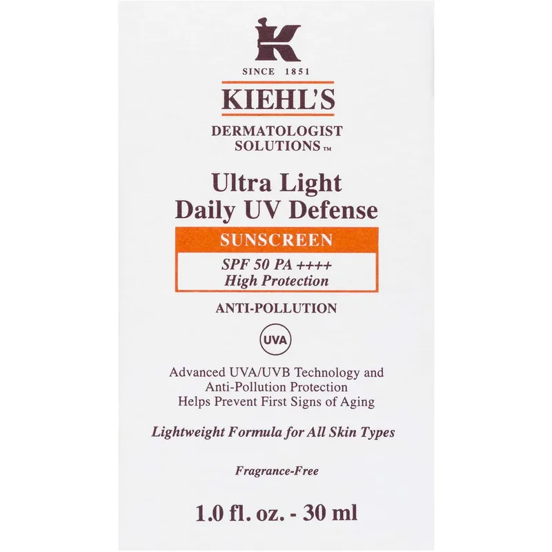 Bild 2 för Kiehl's - Ultra Light Daily UV Defense SPF50 PA++++ 30 ml på Skincity.com