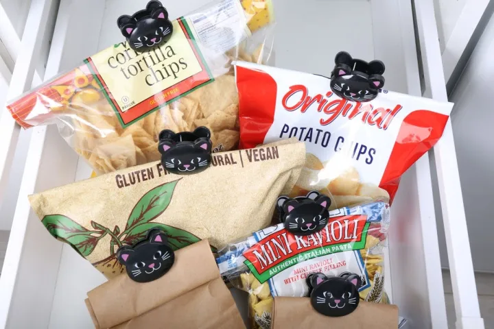 Alternativ bild 0 för Kikkerland Bag Clips Cats (BC05CA)
