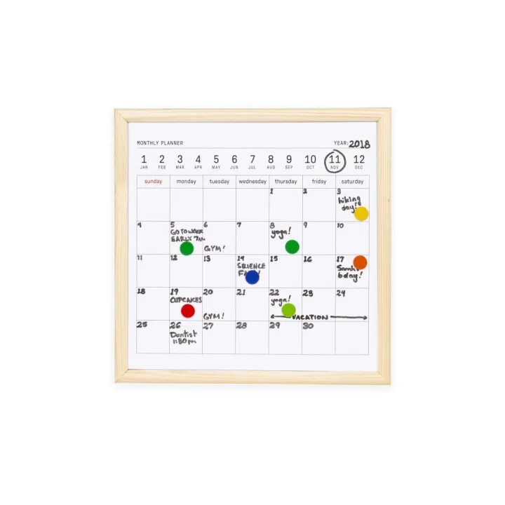 Alternativ bild 0 för Kikkerland - Mini White Board Calendar (MH76-S)