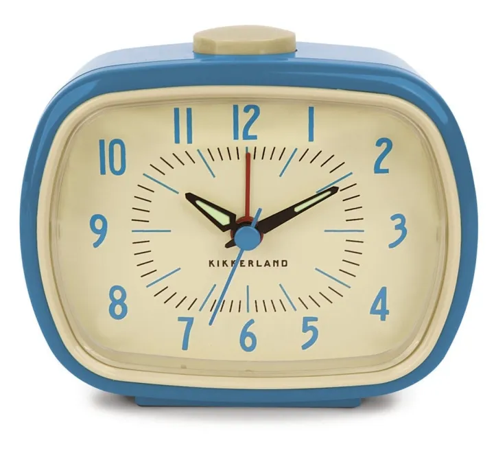 Alternativ bild 0 för Kikkerland Retro Alarm Clock - Blue