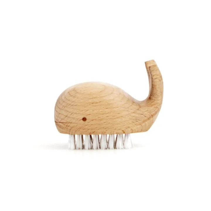 Alternativ bild 0 för Kikkerland - Wooden Whale Nail Brush