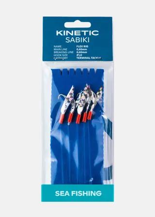 Produktfoto för Kinetic Sabiki Flex Häckla #1/0 Silver Flex