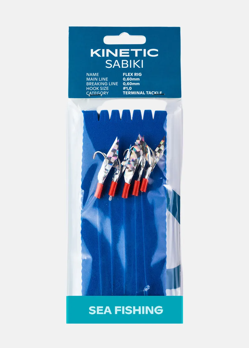 Bild 2 för Kinetic Sabiki Flex Häckla #1/0 Silver Flex