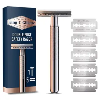 Produktfoto för King C. Gillette Dubbeleggad Säkerhetshyvel 5 Rakblad