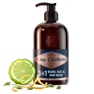 Produktfoto för King C. Gillette Skägg och Ansiktstvätt För Män 350 ml 350 ml