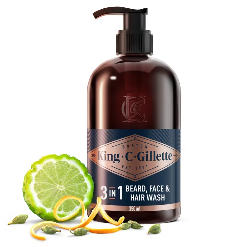Bild 2 för King C. Gillette Skägg och Ansiktstvätt För Män 350 ml 350 ml