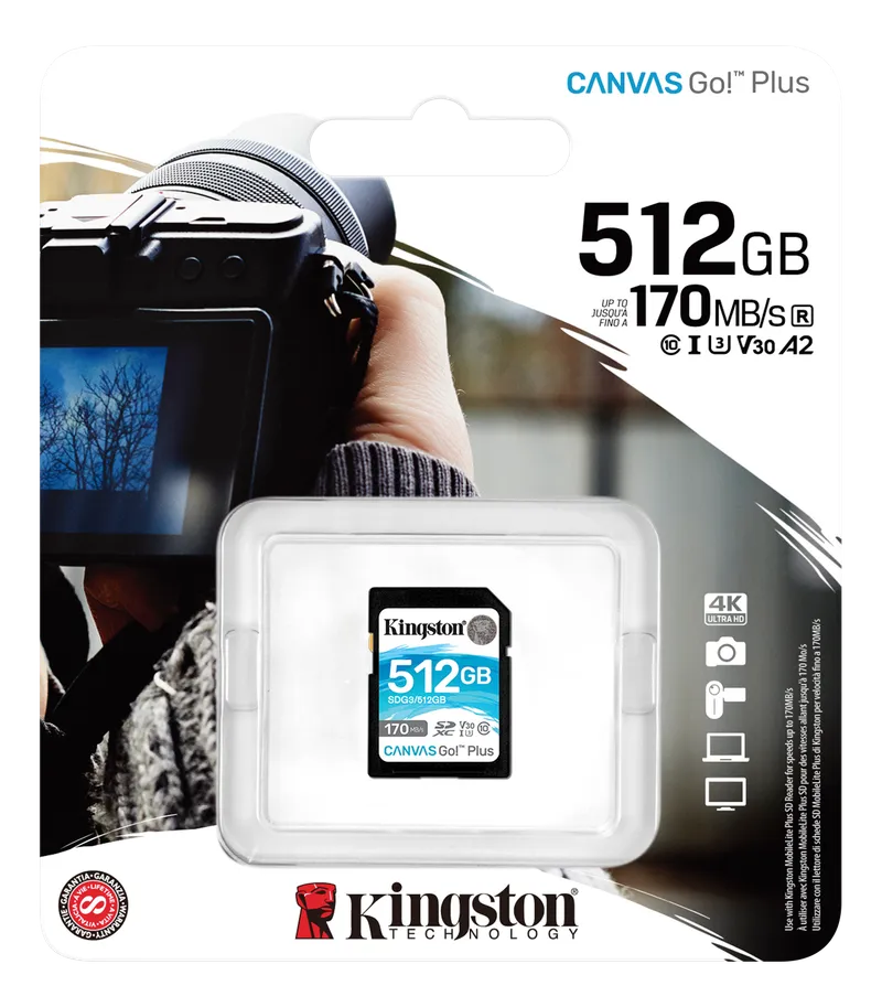 Bild 2 för Kingston Canvas Go! Plus 512gb Sdxc Uhs-i Minneskort