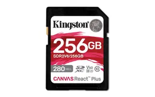 Produktfoto för Kingston Canvas React Plus V60 SD - 280MB/s - 256GB