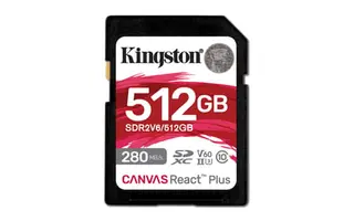 Produktfoto för Kingston Canvas React Plus V60 SD - 280MB/s - 512GB
