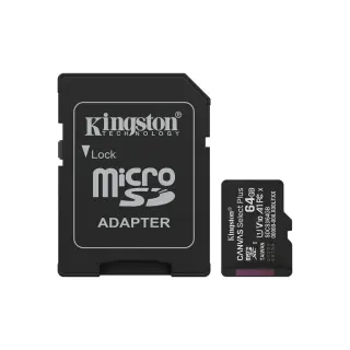 Produktfoto för Kingston Canvas Select Plus Gen3 MicroSD/SD - 100MB/s - 64GB