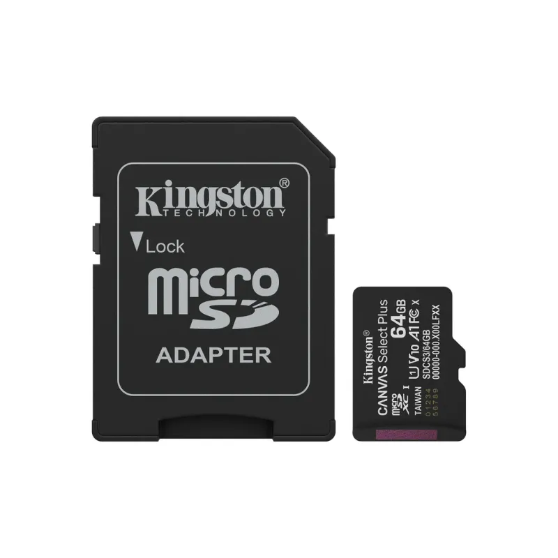 Alternativ bild 0 för Kingston Canvas Select Plus Gen3 MicroSD/SD - 100MB/s - 64GB