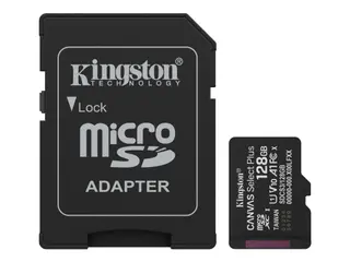 Produktfoto för Kingston Canvas Select Plus Gen3 MicroSD/SD - 150MB/s - 128GB