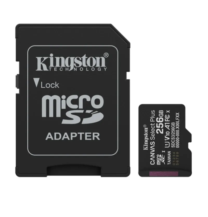 Alternativ bild 0 för Kingston Canvas Select Plus Gen3 MicroSD/SD - 150MB/s - 256GB