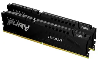 Produktfoto för Kingston FURY Beast - DDR5 - sats - 64 GB: 2 x 32 GB - DIMM 288-pin - 6000 MHz / PC5-48000 - CL36 - 1.35 V - ej buffrad - on-die ECC